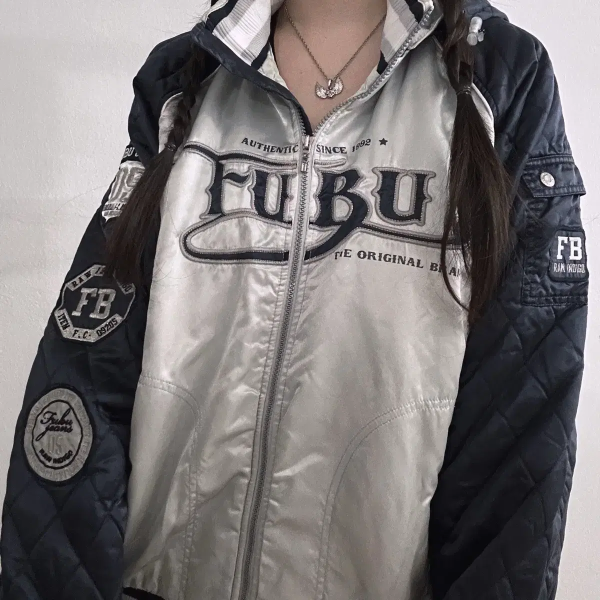 (L) FUBU 푸부 후부 올드스쿨 바시티 자켓